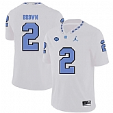 North Carolina Tar Heels 2 Larry Brown White College Football Jersey Dzhi,baseball caps,new era cap wholesale,wholesale hats